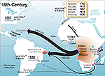 1800-1900 World Map Slave Trade