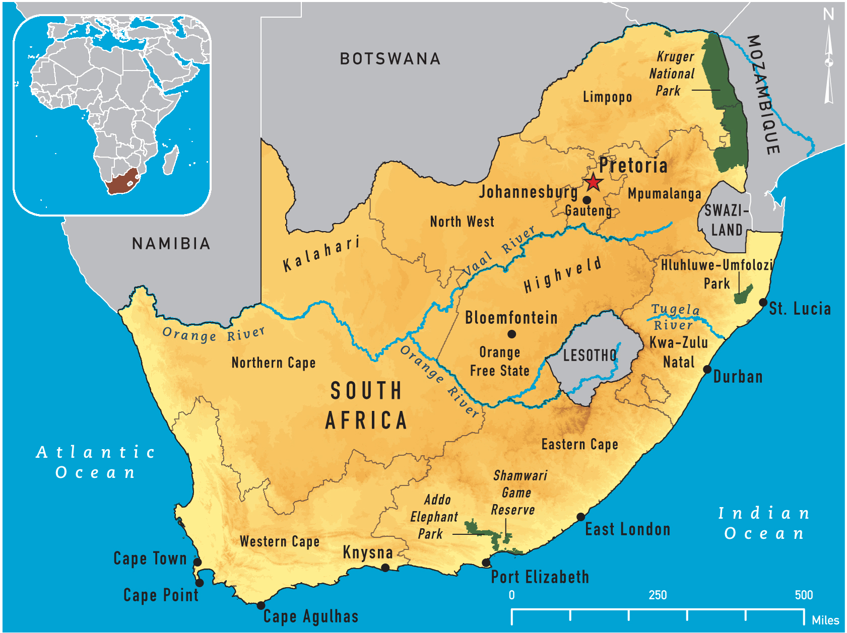 Map of South Africa 2011