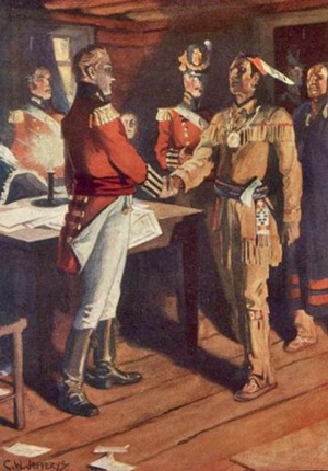 The Meeting of Brock and Tecumseh, 1812