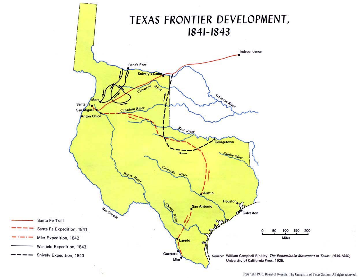 Texas Frontier Development, 1841 - 1843