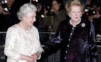 TWO STURDY GIRLS - MARGARET THATCHER AND THE QUEEN 2010