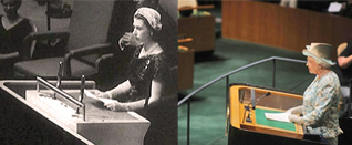Queen Elizabeth II at the United Nations - 1957 and 2010
