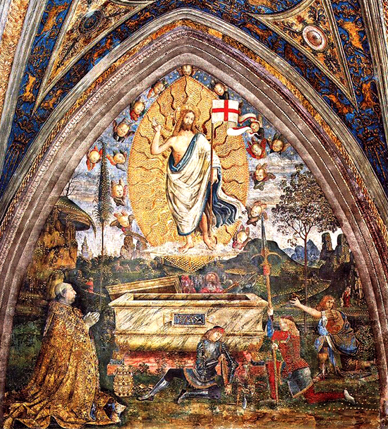 THE RESURRECTION Fresco by Pinturicchio, Palazzi Pontifici, Vatican