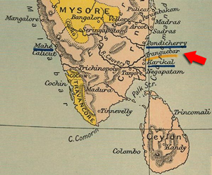 Tranquebar Map Location