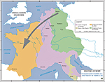 Map of the Treaty of Verdun 843