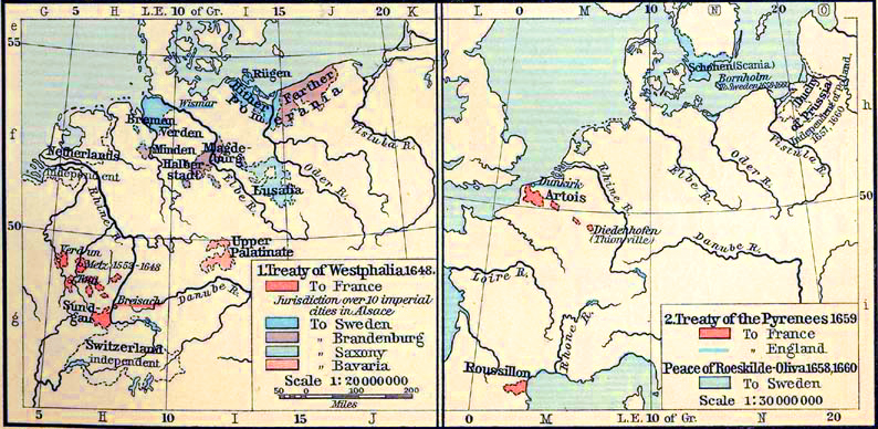 Treaty of Westphalia 1648. Treaty of the Pyrenees, 1659.