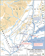 Map of the Battles of Trenton and Princeton 1776-7