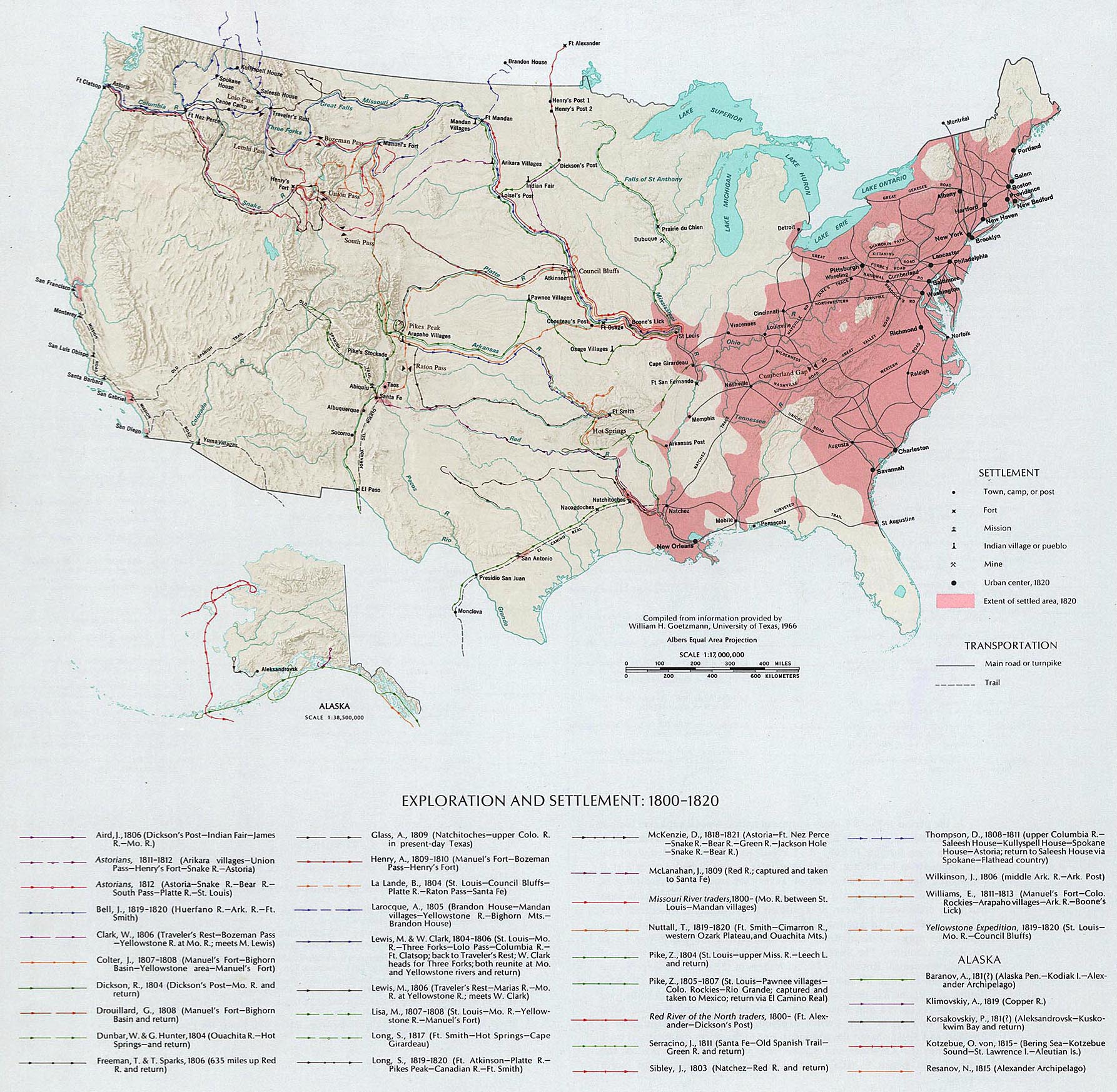 United States Map Of 1820