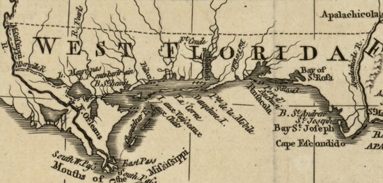 Map of West Florida in 1763