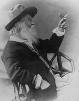 Walt Whitman holding butterfly 1873