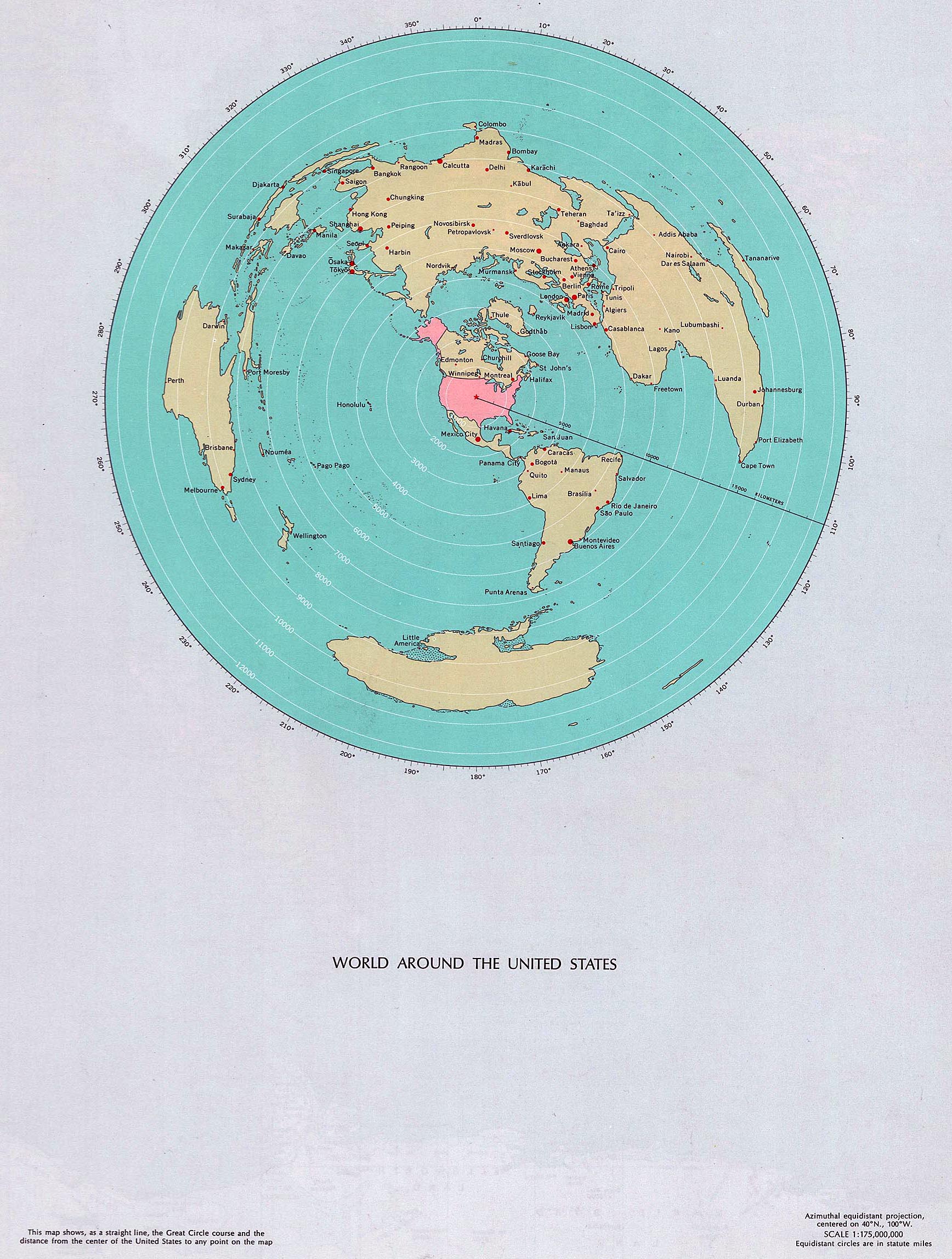 World around the United States