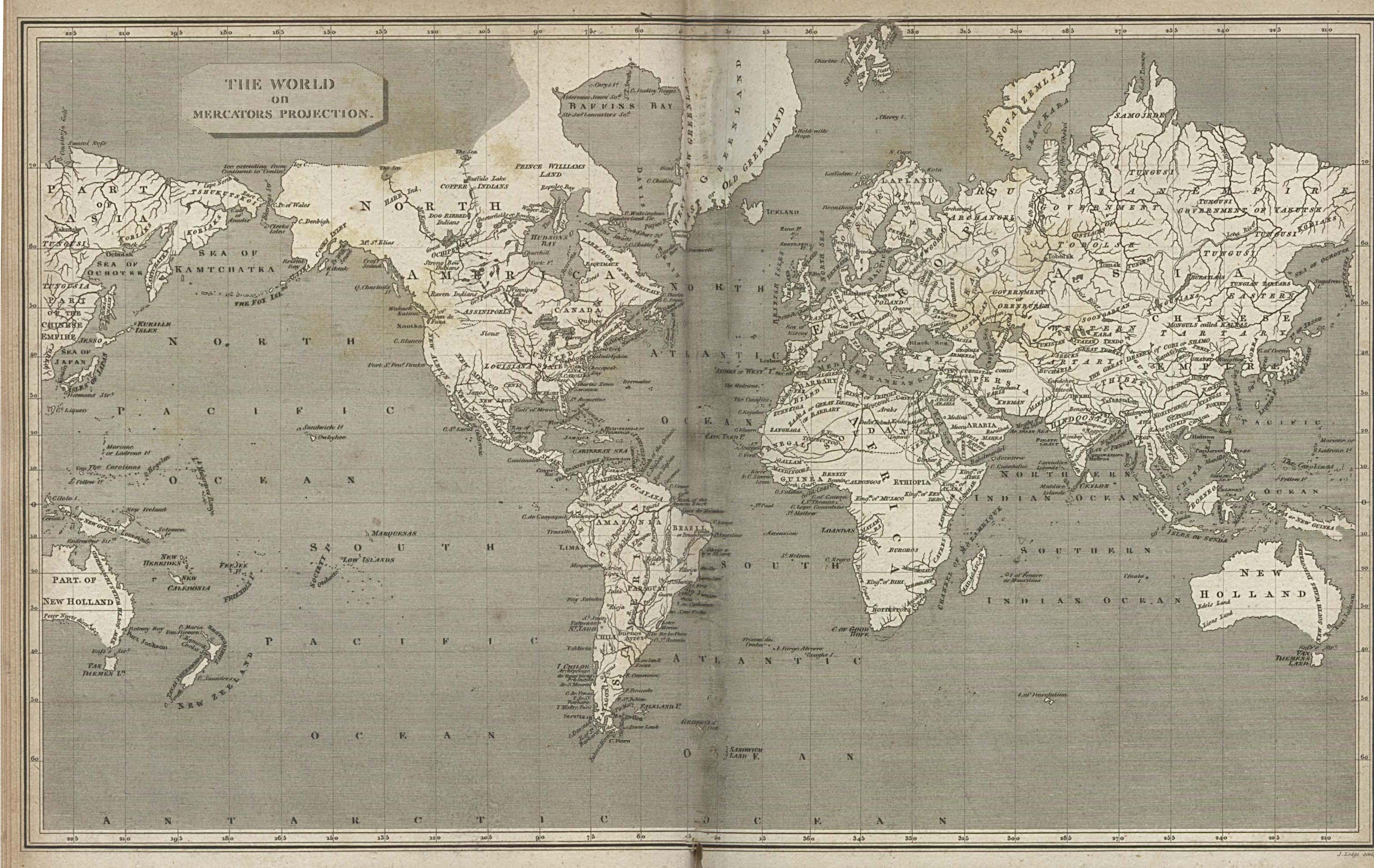 World Map 1820
