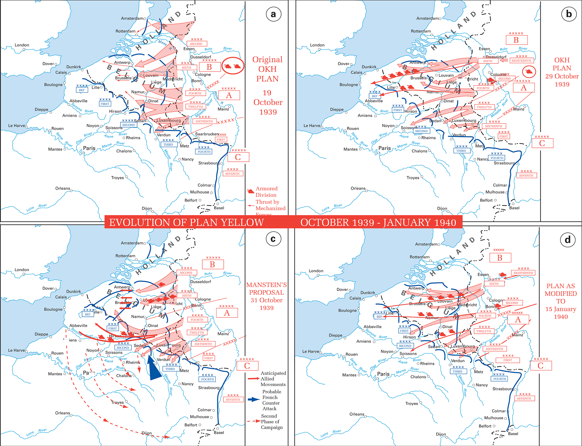 History Map of WWII: The War in the West - October 1939-January 1940