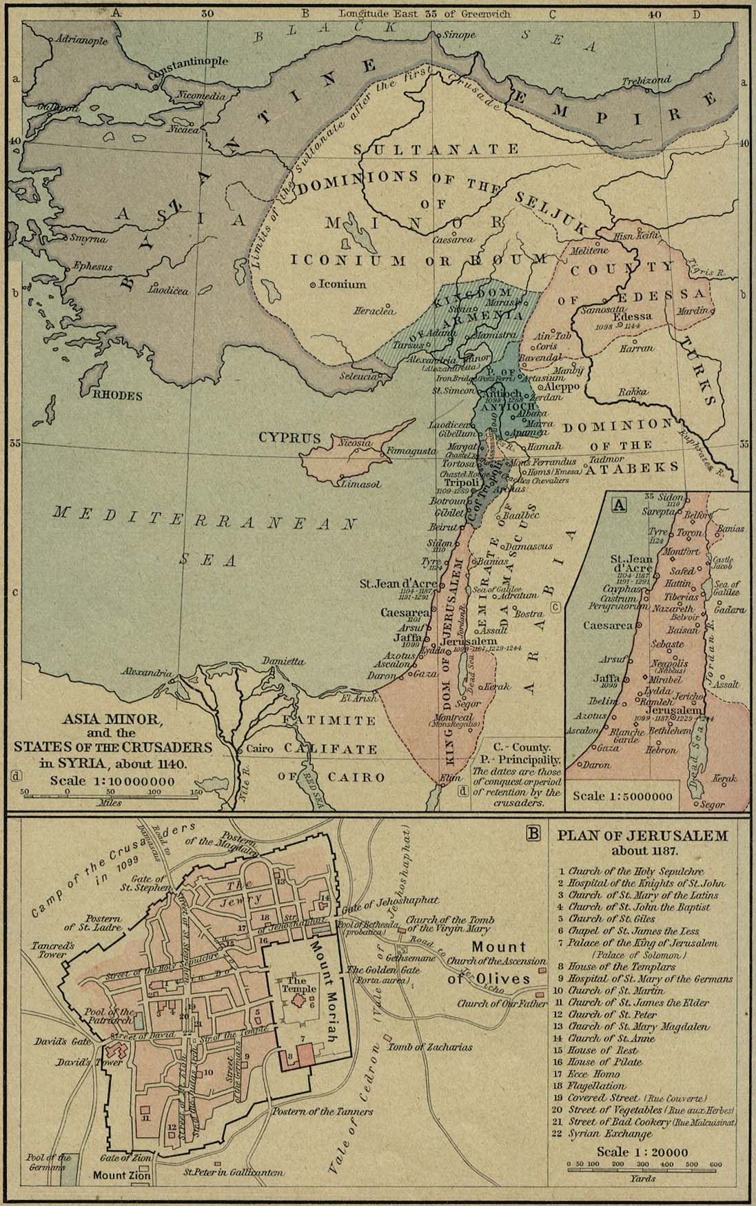 Map of the States of the Crusaders