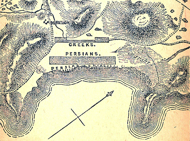 Map of the Battle of Marathon - September 490 BC (Creasy)