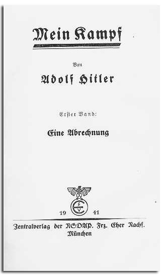 MEIN KAMPF BY ADOLF HITLER 1941