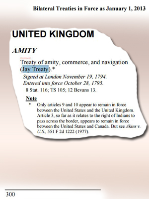 Jay Treaty still in force