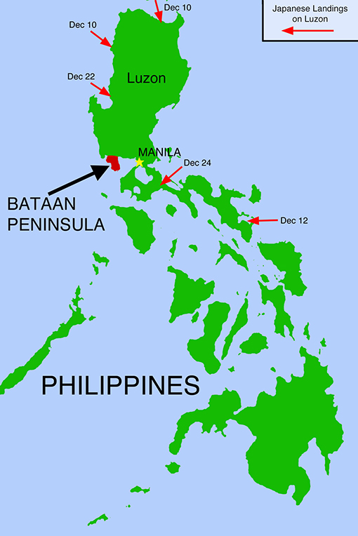 Battle Of Bataan Map