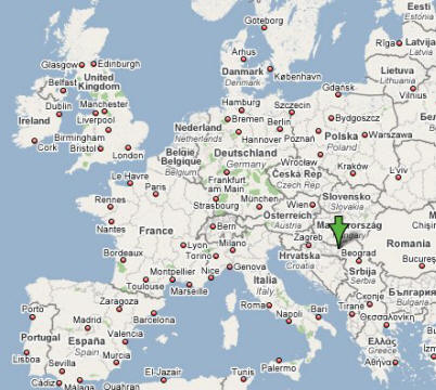 Map of Mursa, today's Osijek in Croatia